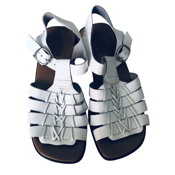 Faded Glory Y2K 90's Square Toe 'Belinda' SZ 8 Huarache Leather Sandal Fisherman - Picture 1 of 10